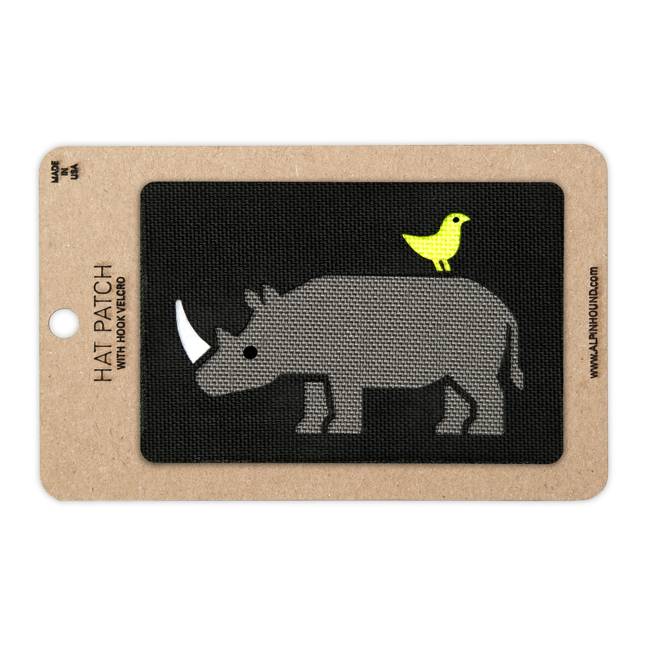 Rhino and Bird Tactical Patch 3X2 Cordura Morale Patch by Alpinhound Supply