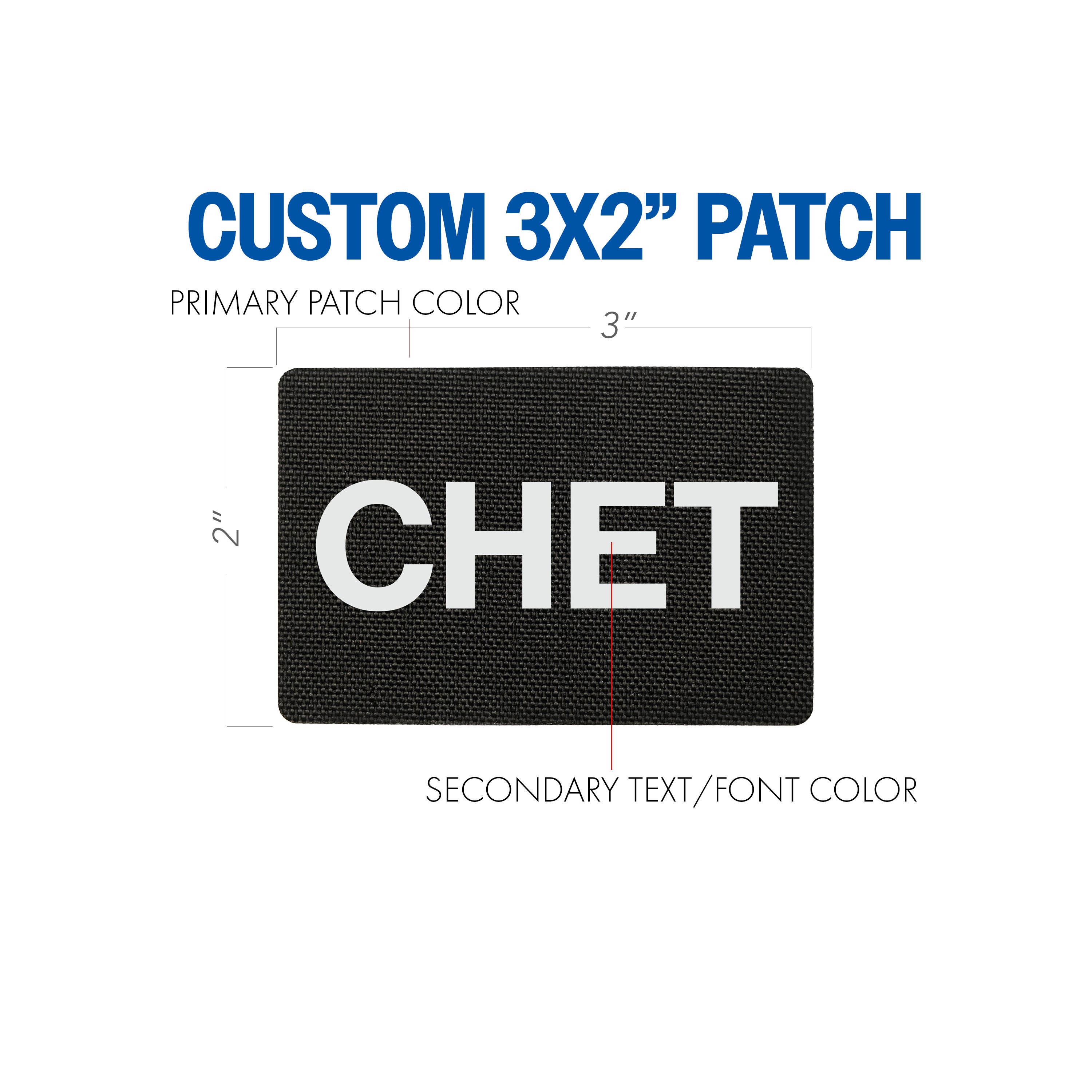 Custom Name Patch 3X2