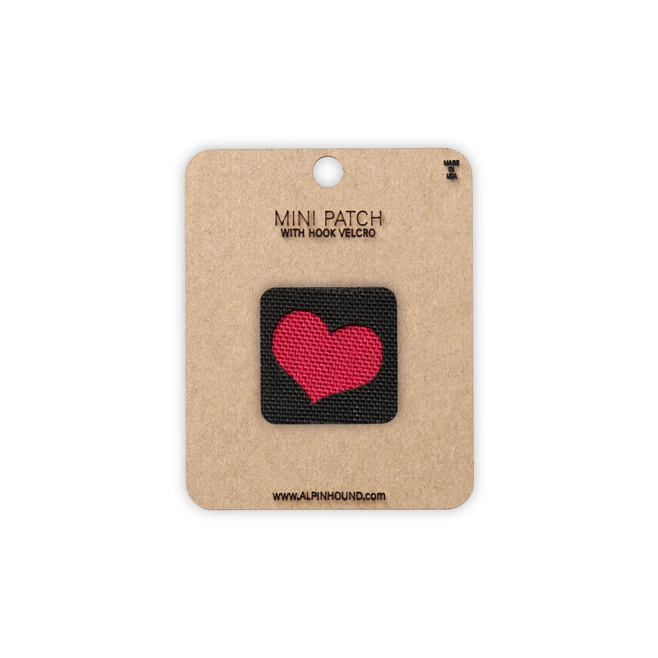 Valentine Heart Tactical Patch 1X1 Cordura Morale Patch by Alpinhound Supply