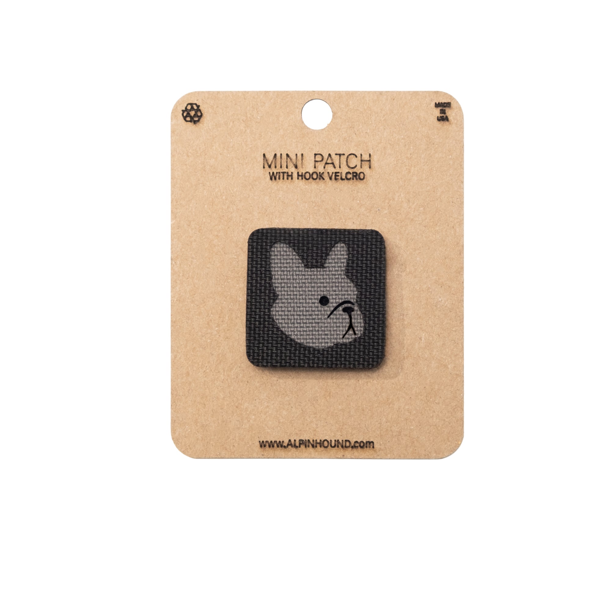 French Bulldog Head Tactical Patch 1X1