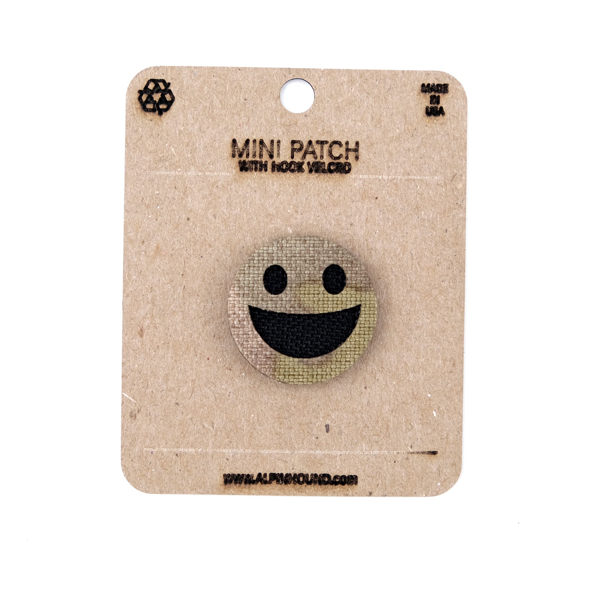 Smiley Face Tactical Patch Round 1X1