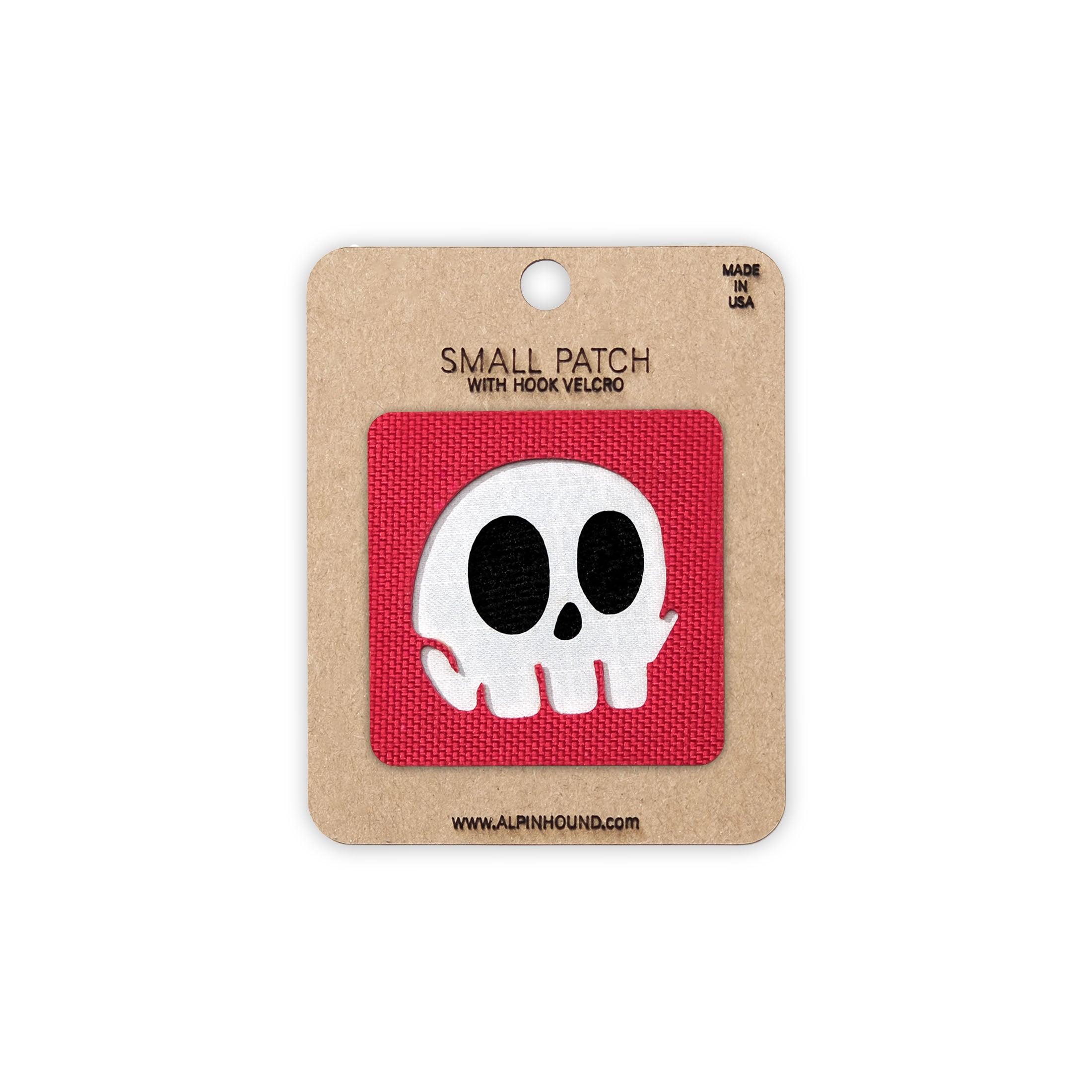 Patch Tactique Tête de Mort 1.5X1.5 Cordura par Alpinhound Supply