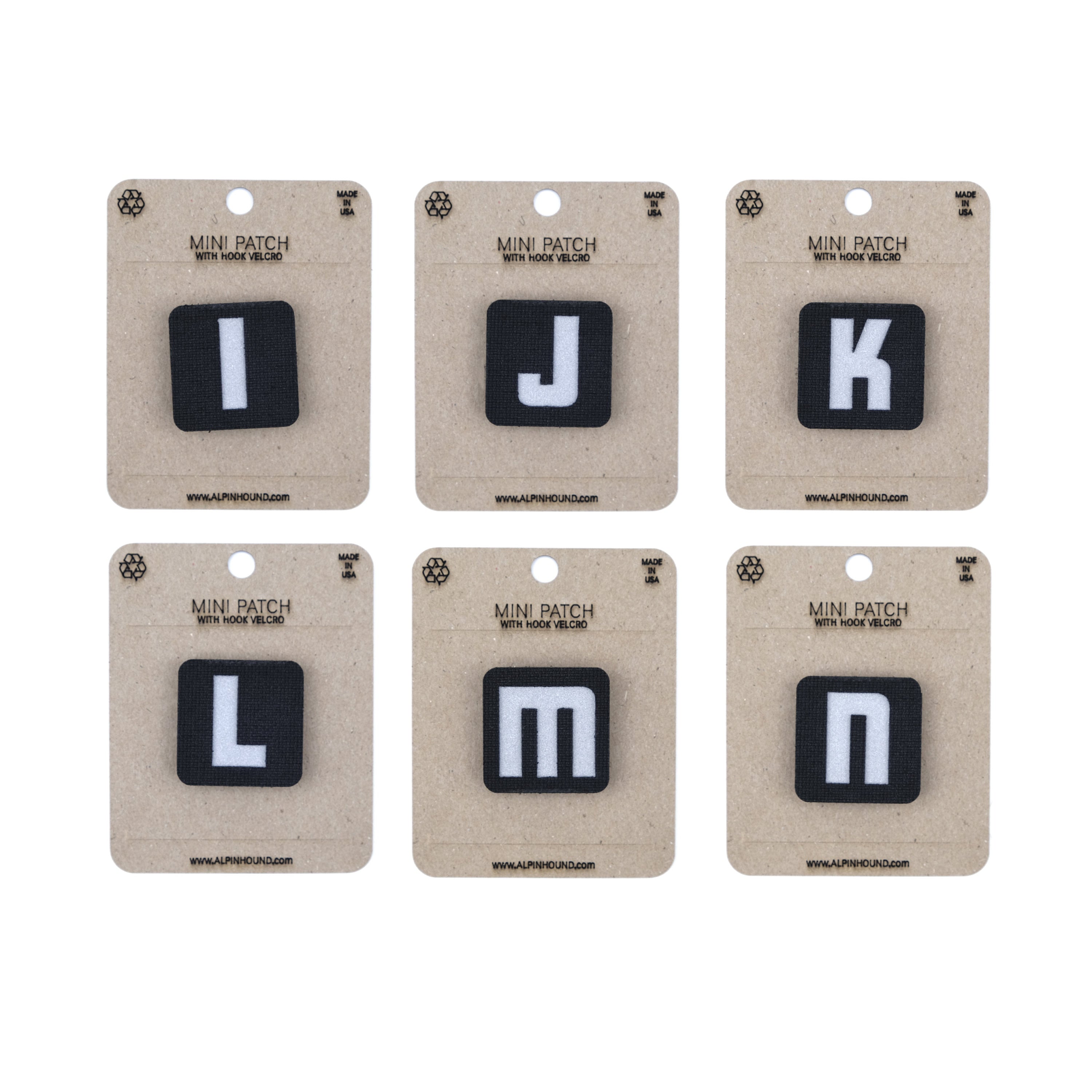 Mini Black and Reflective Silver Alpha-Numeric Tactical Patches