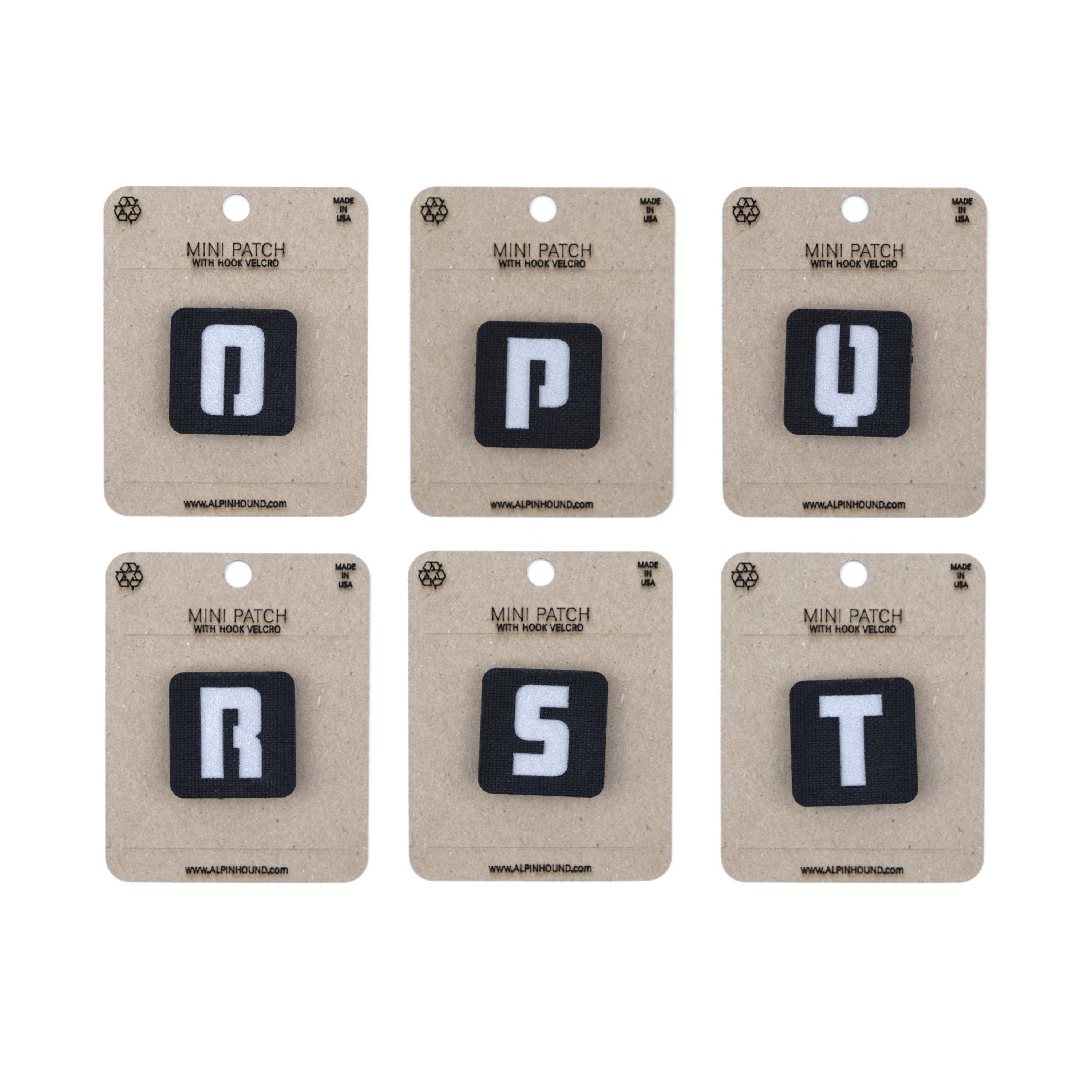 Mini Black and Reflective Silver Alpha-Numeric Tactical Patches