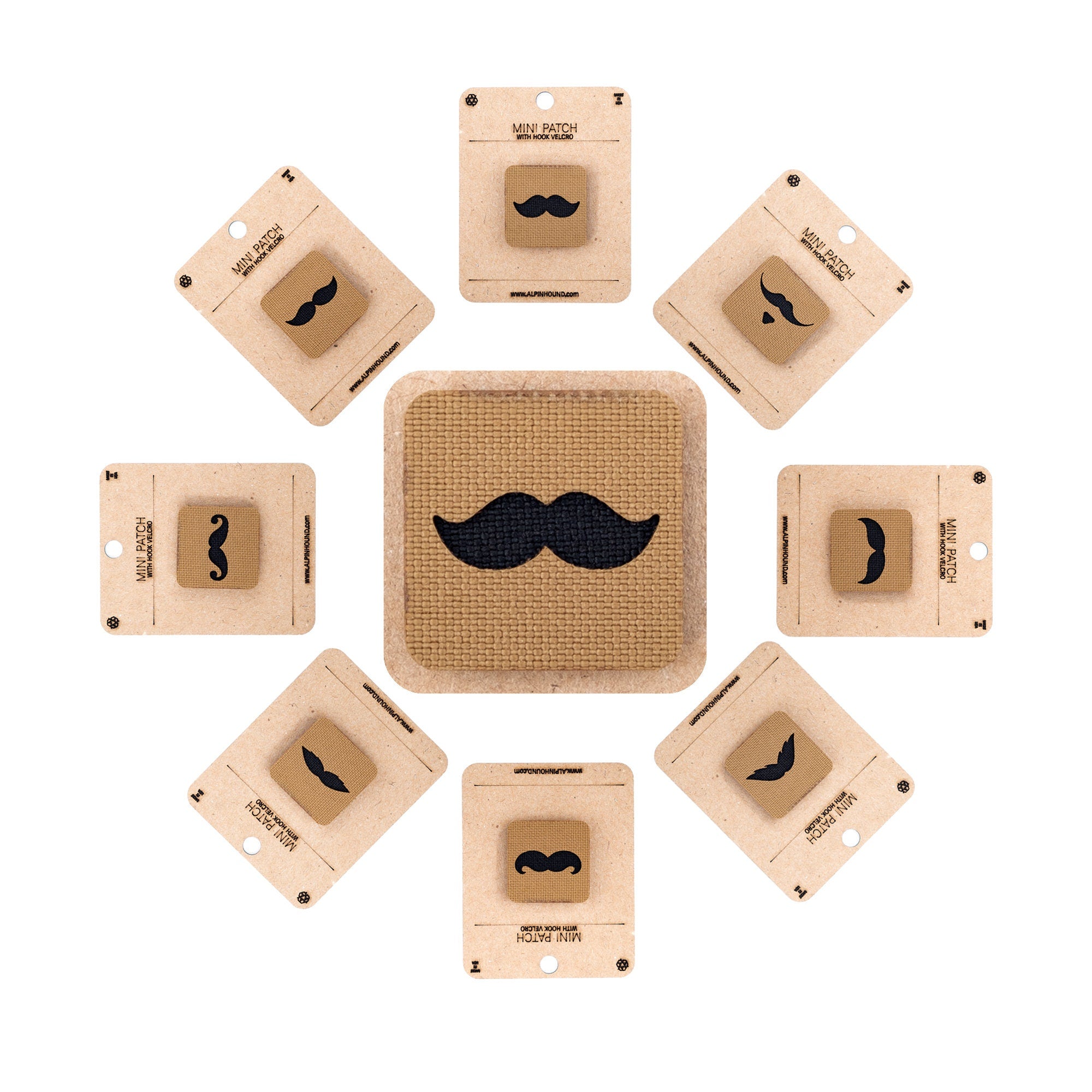 Moustache Tactical Patch 1X1 Cordura Morale Patch by Alpinhound Supply