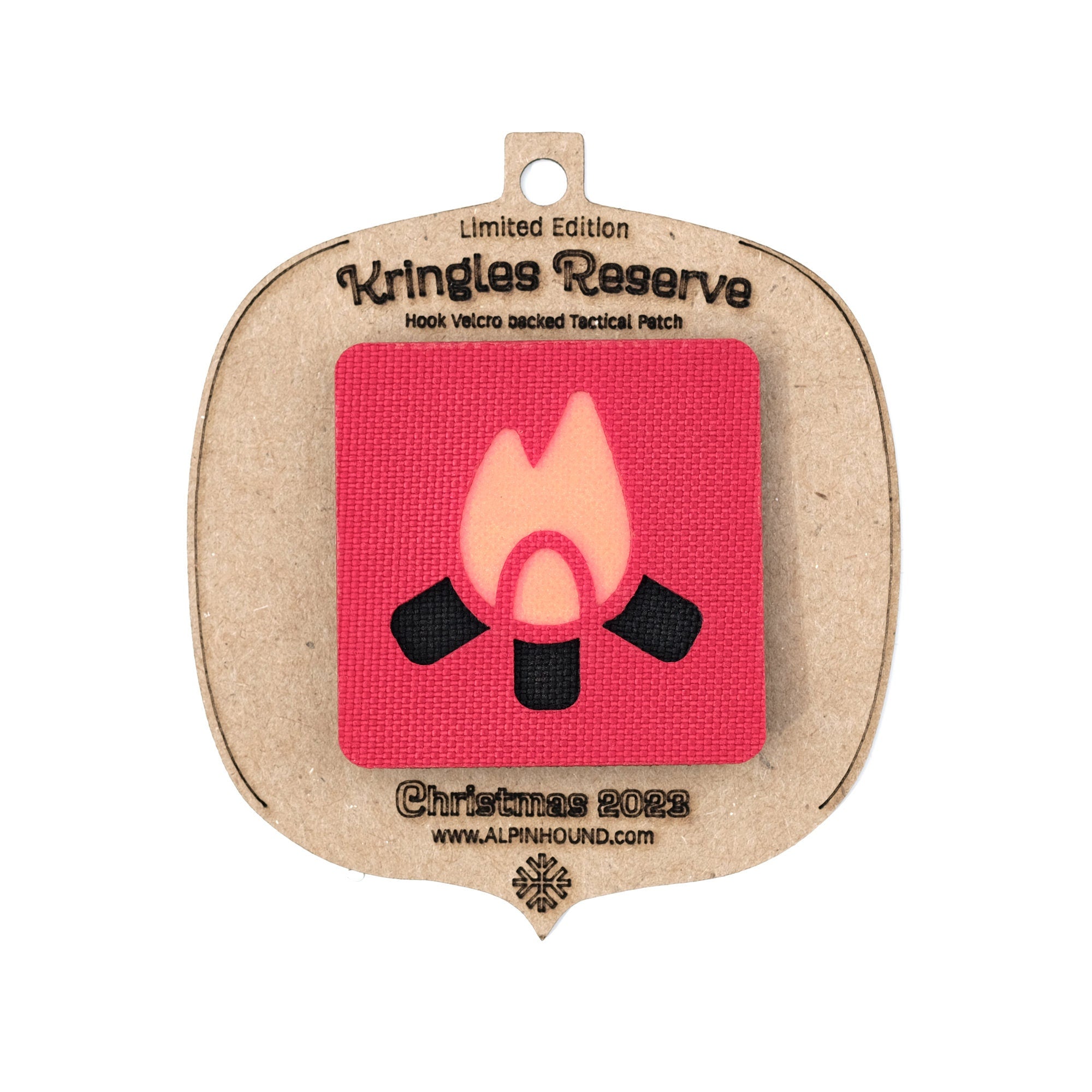 Chestnut and Campfire Tactical Patch Christmas Ornament Set