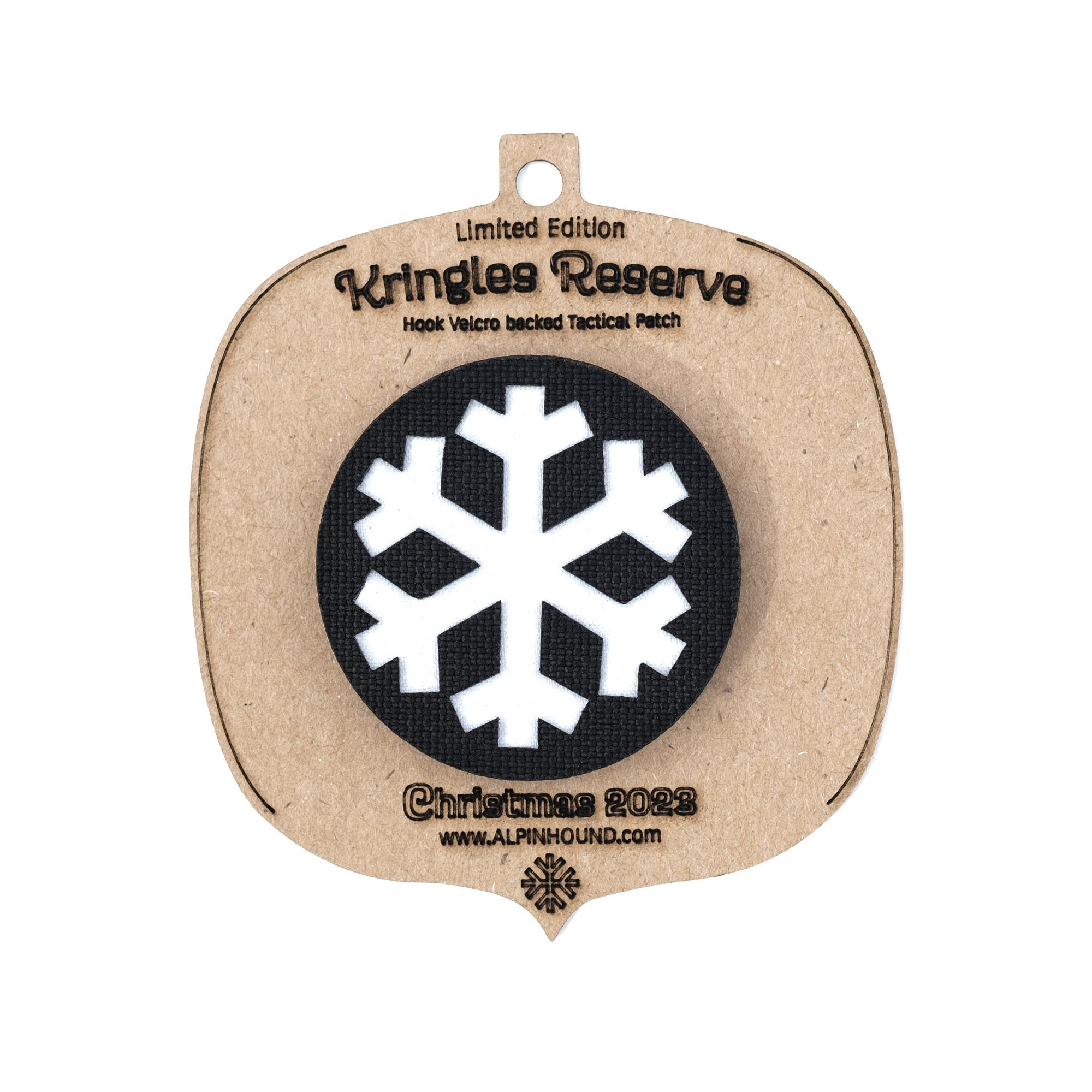 Love Bomb and Big Snowflake Tactical Patch Christmas Ornament Set