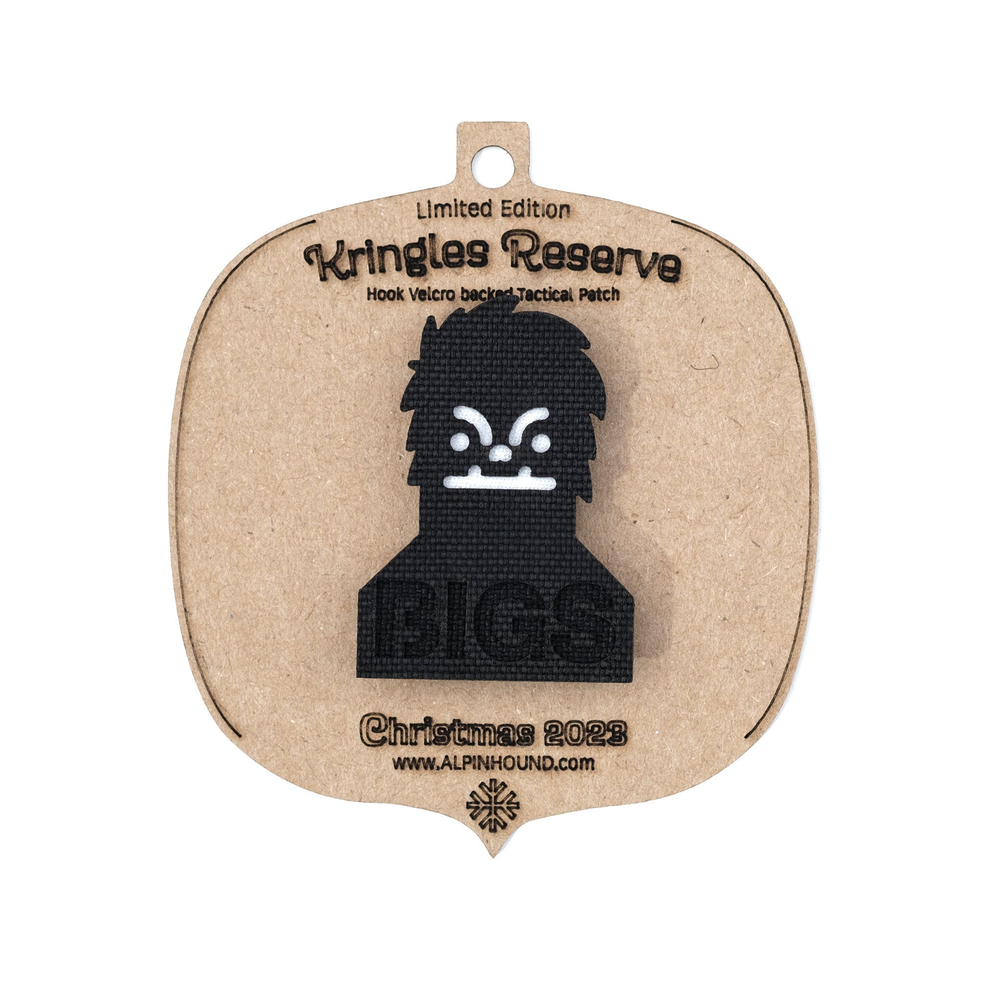 Fish and Bigfoot Tactical Patch Christmas Ornament Set