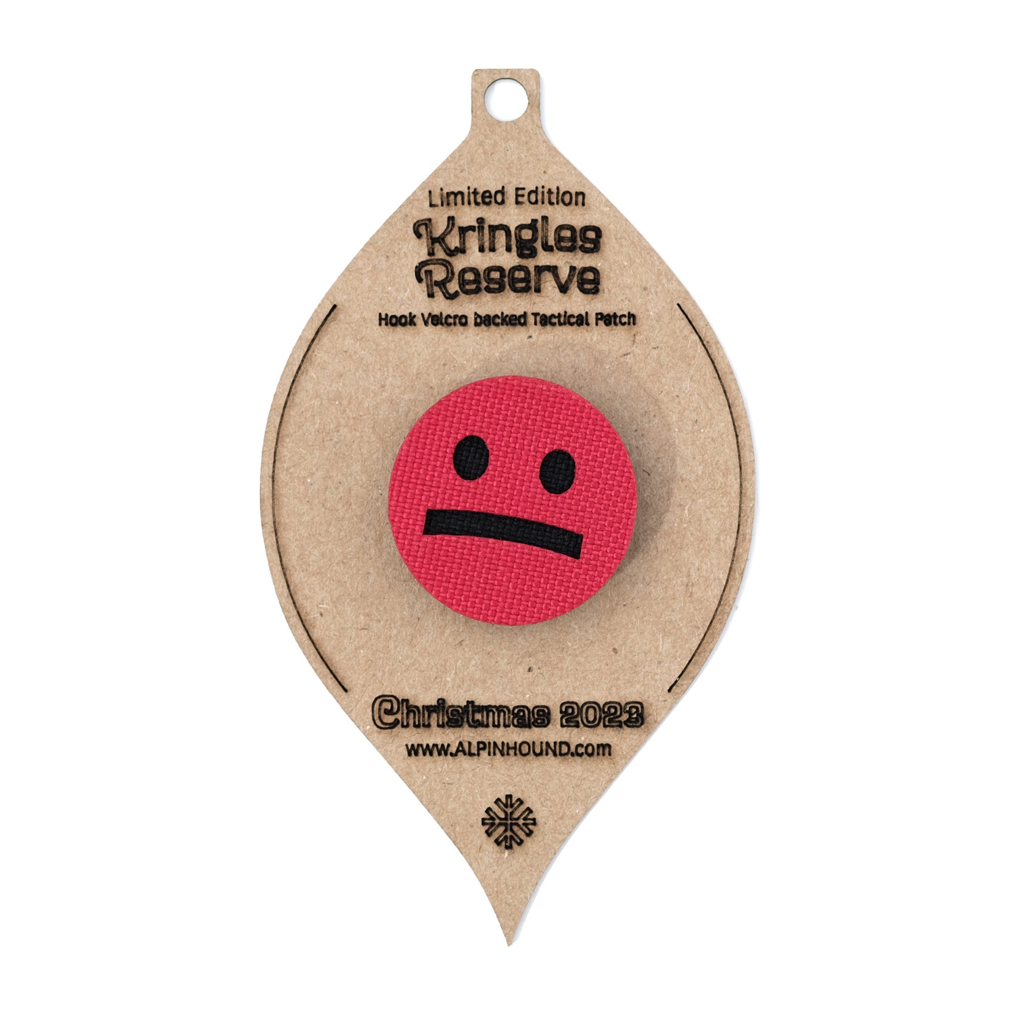 Sad Face and Coal Lump Tactical Patch Christmas Ornament Set
