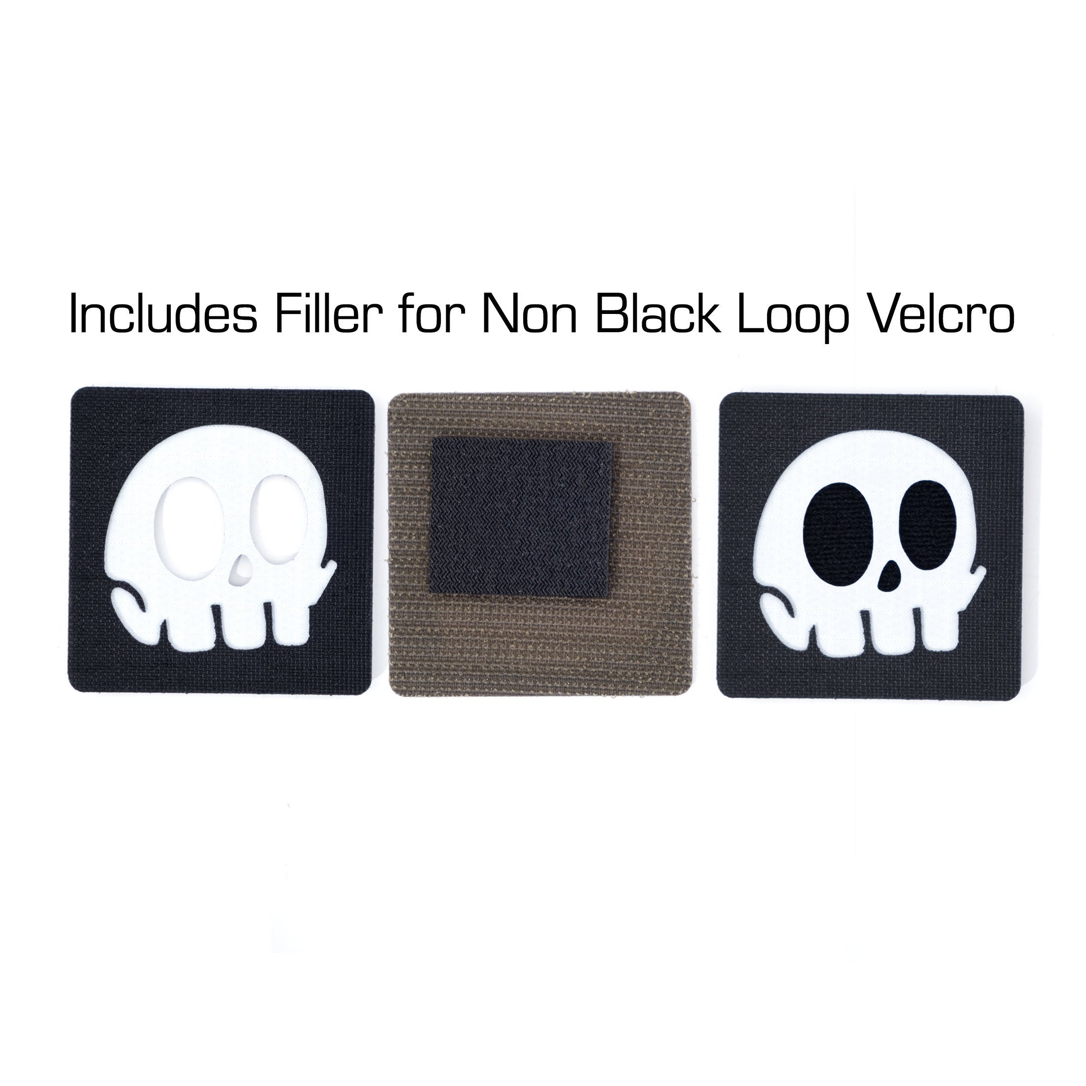 Patch Tactique Tête de Mort 1.5X1.5 Cordura par Alpinhound Supply