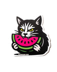 Watermelon Cat Sticker | Waterproof Vinyl Decal | For Toolboxes, skateboards, laptops and water bottles