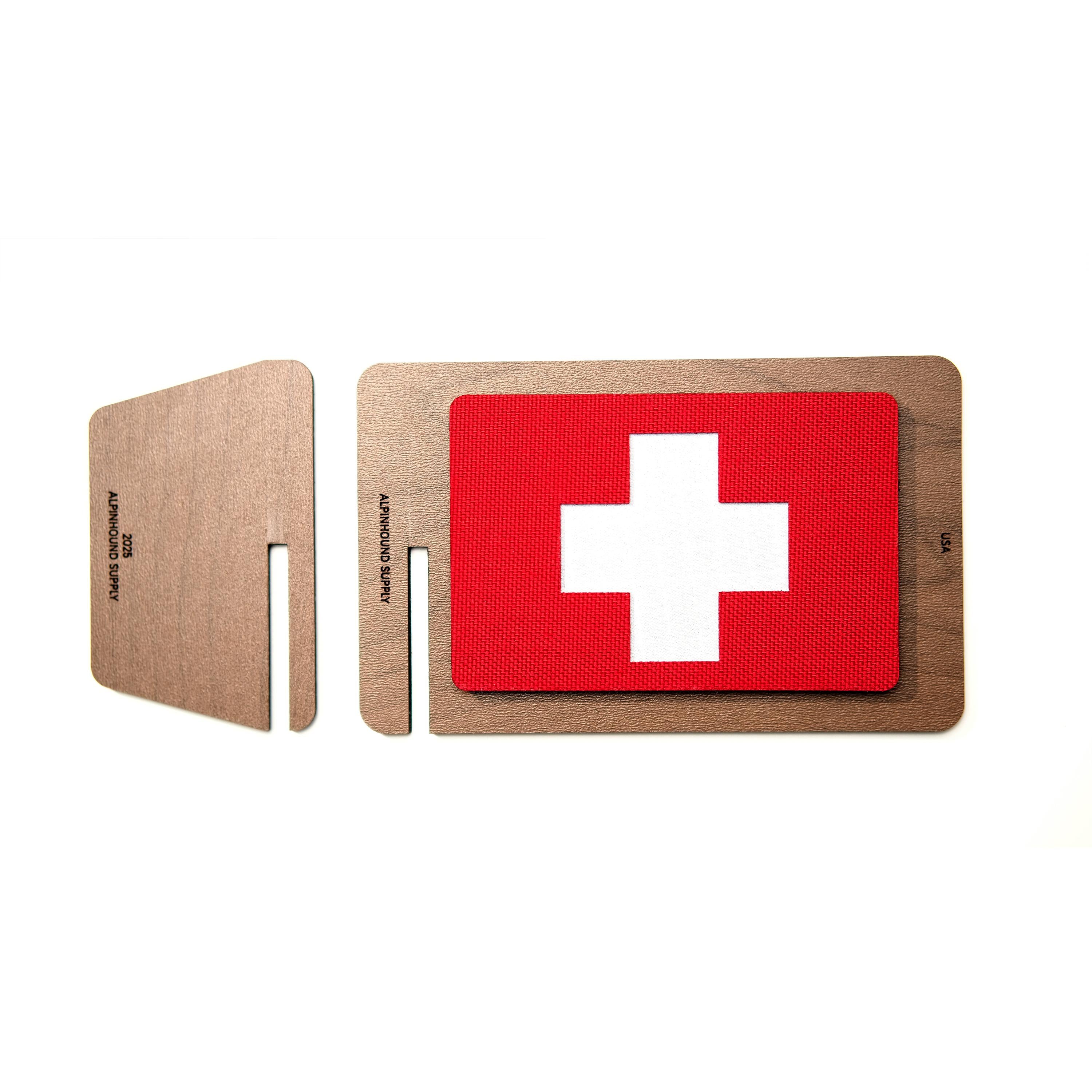 Wooden Display Stand for 3X2 Tactical Patch