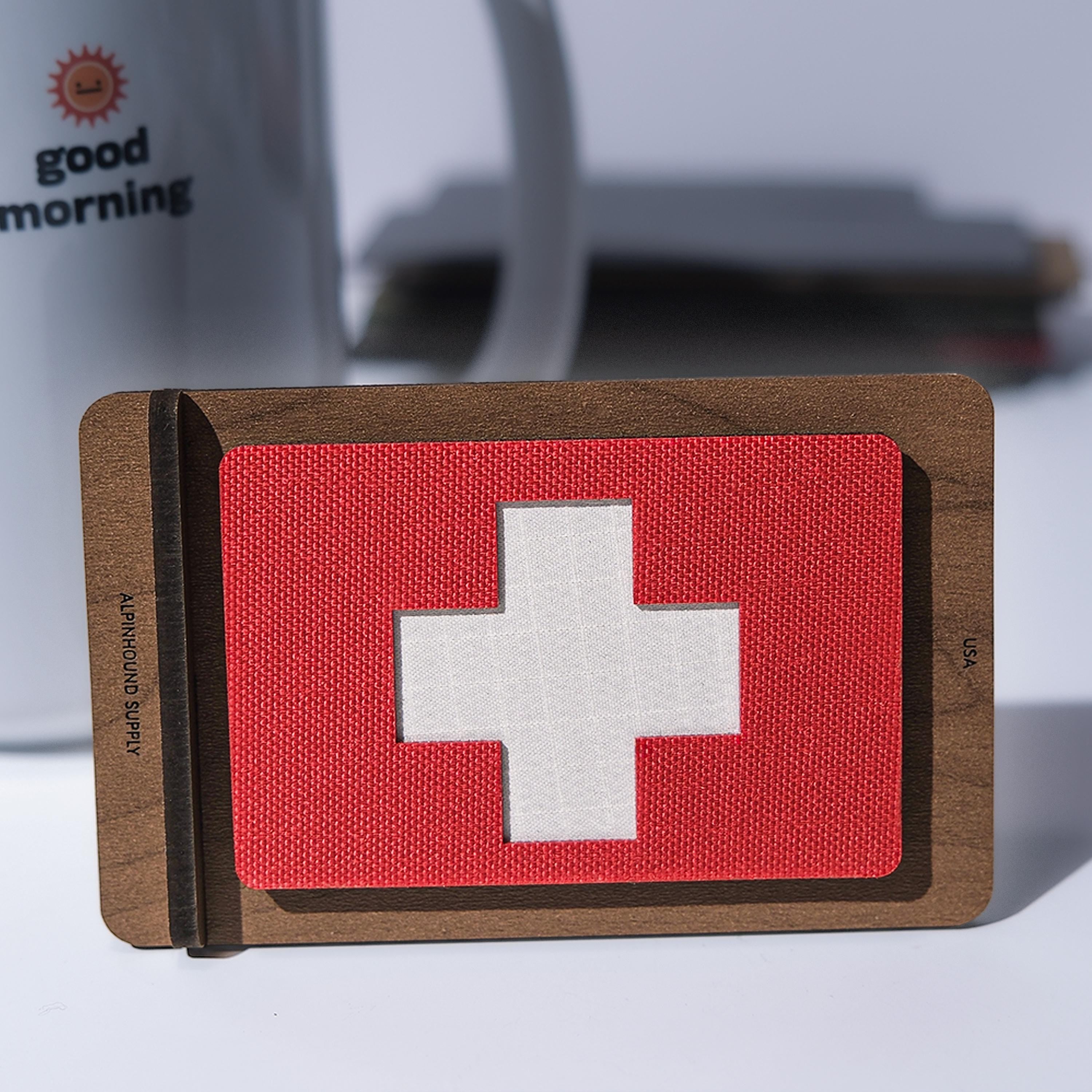 Wooden Display Stand for 3X2 Tactical Patch