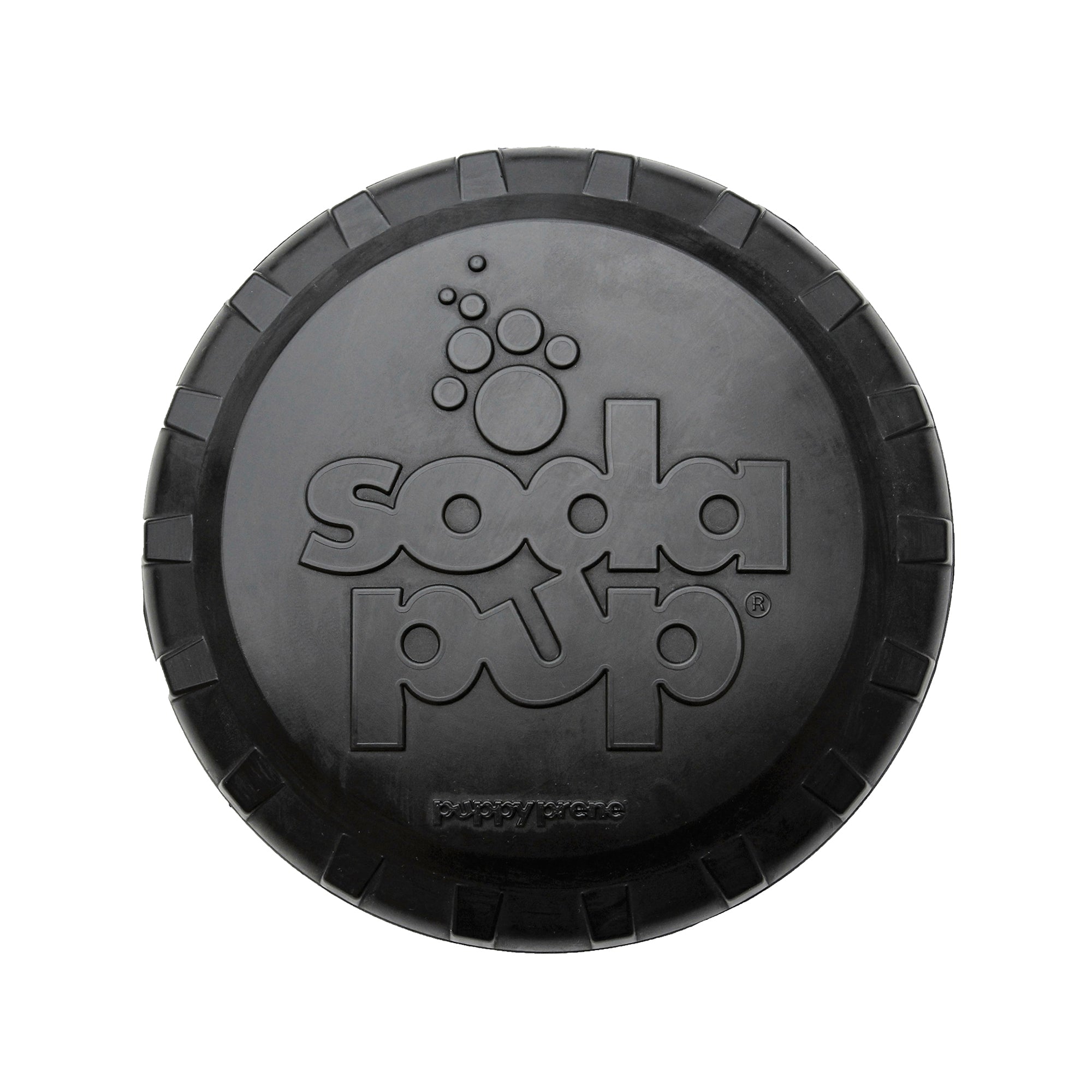 SP Magnum Bottle Top Flyer Ultra Durable Rubber Retrieving Frisbee - Large - Black
