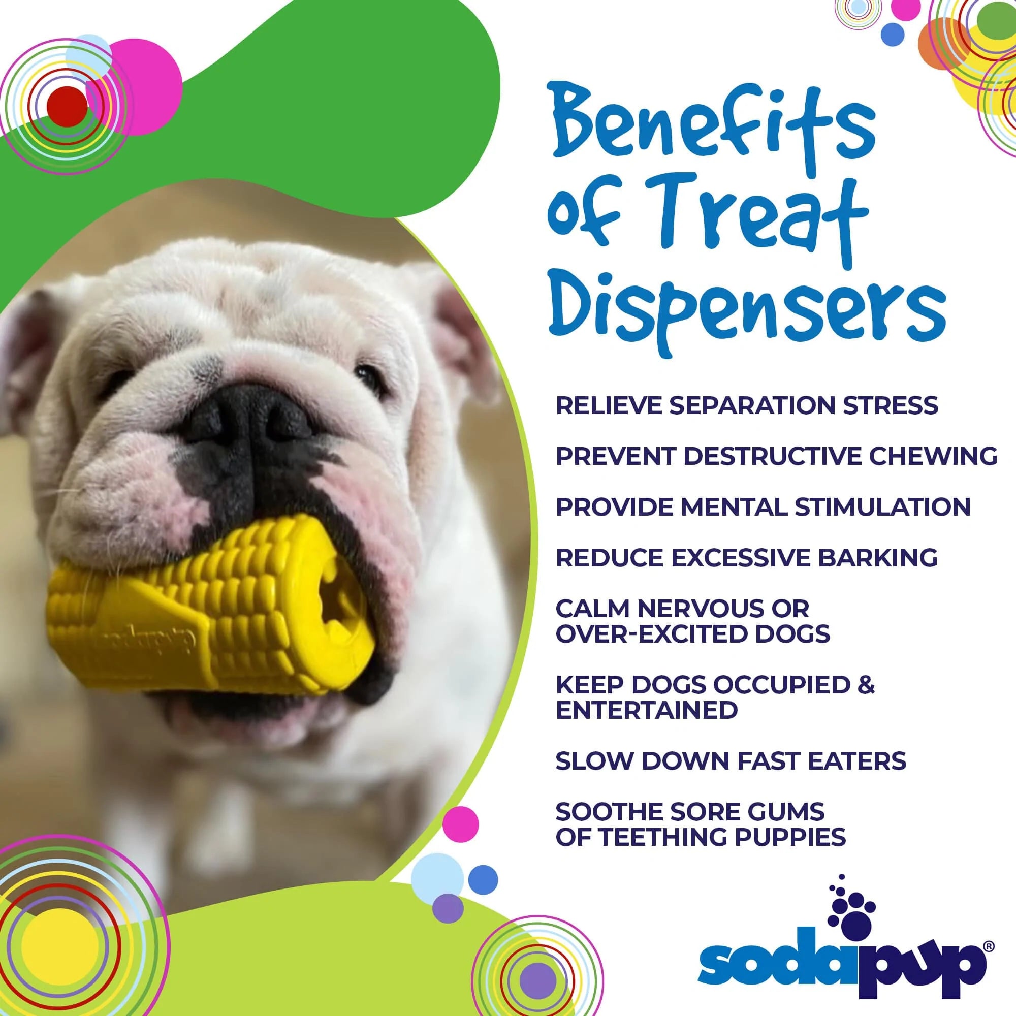 SodaPup MKB Bull Frog Durable Rubber Chew Toy & Treat Dispenser