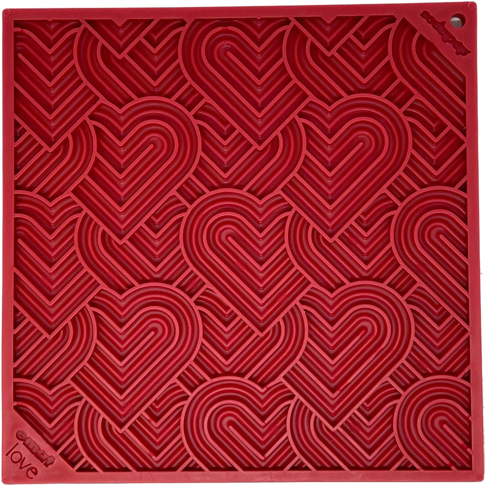 Heart Design "LOVE" EMat Enrichment Lick Mat