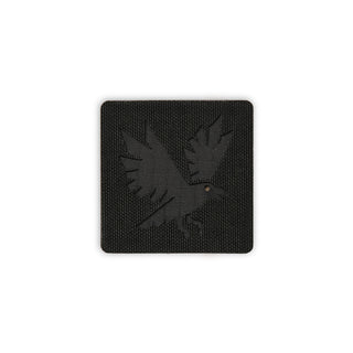 Flying raven patch 2x2 black black solo shot