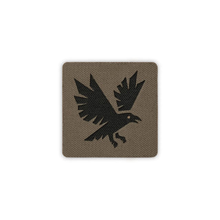 Flying raven patch 2x2 ranger green black solo shot