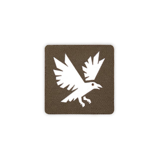 Flying raven patch 2x2 ranger green white solo shot