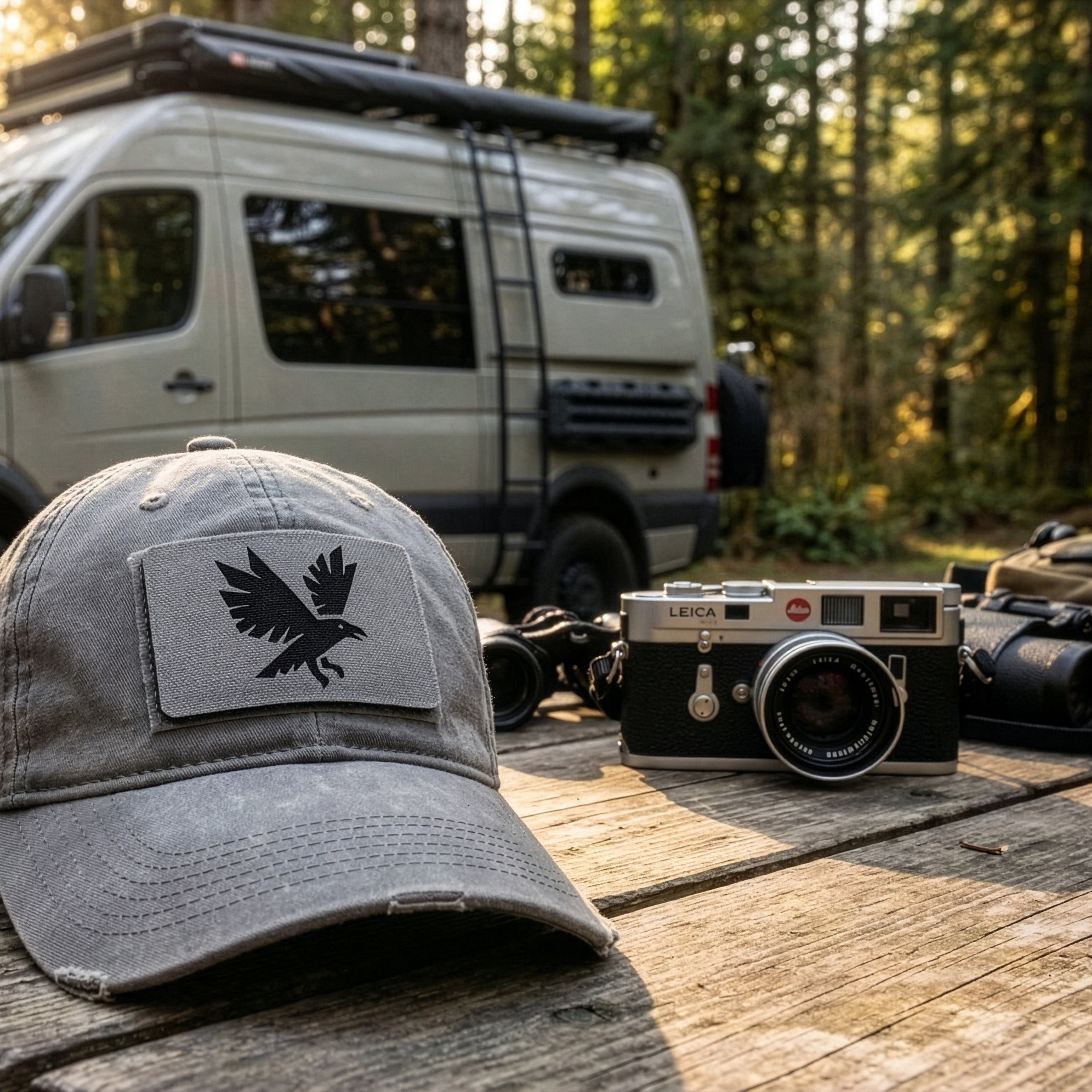 Flying Raven Tactical Hat Patch 2X3 Cordura Morale Patch by Alpinhound Supply