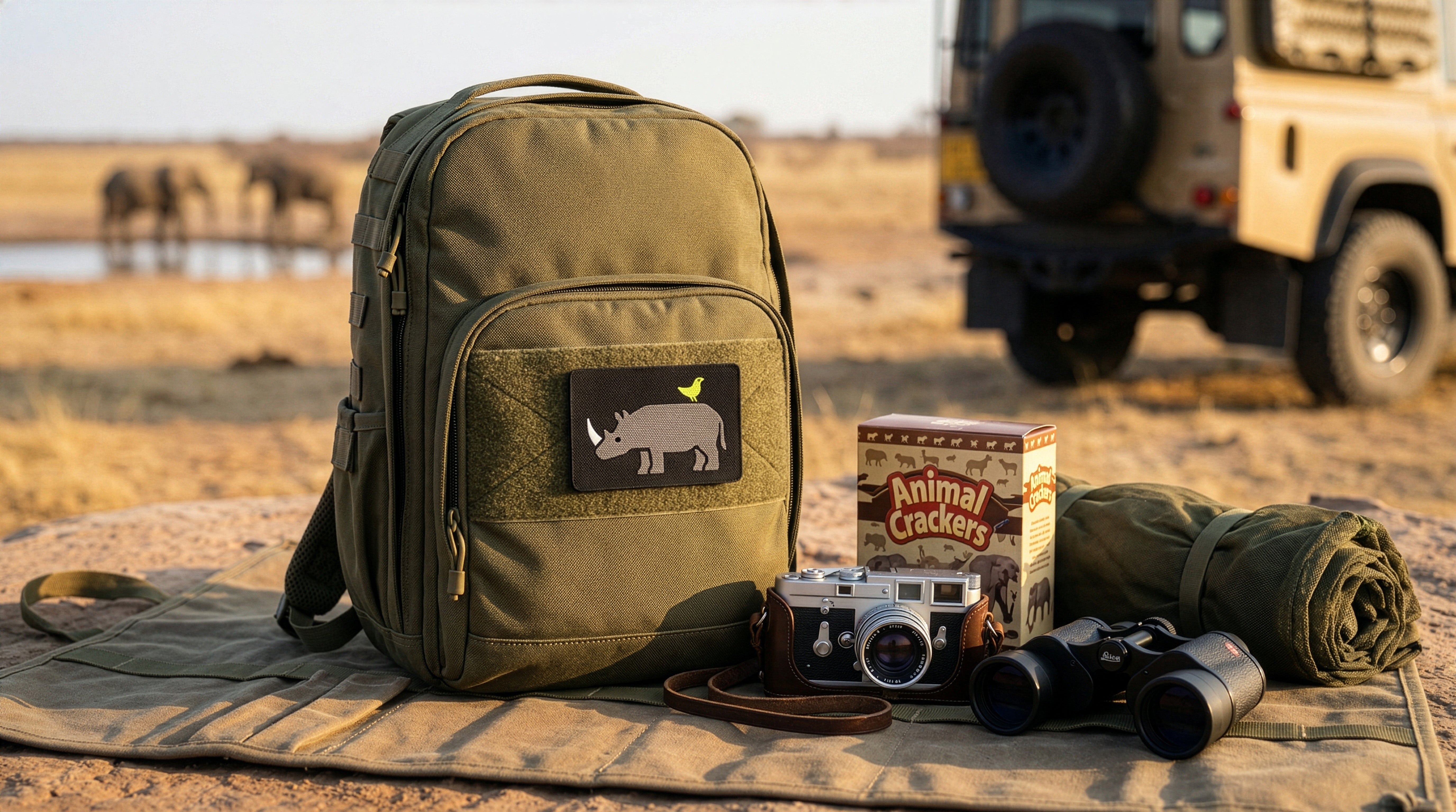 Rhino and Bird Tactical Patch 3X2 Cordura Morale Patch by Alpinhound Supply