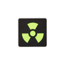 Toxic patch 2x2 black neon green solo shot