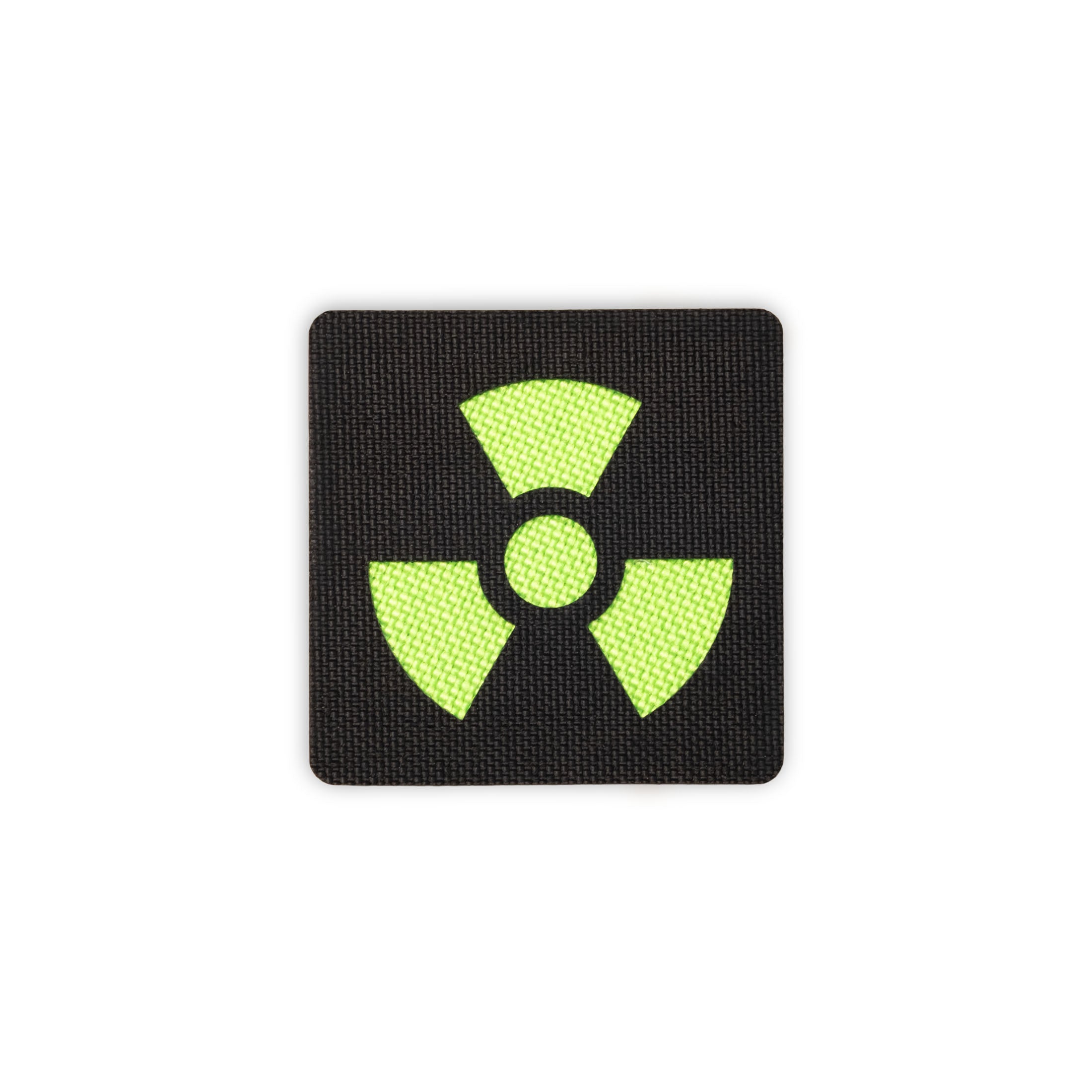 Toxic patch 2x2 black neon green solo shot