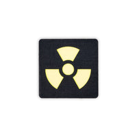 Toxic patch 2x2 black reflective yellow solo shot