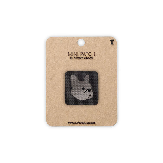 French Bulldog Head Tactical Patch 1X1 Cordura Morale Patch by Alpinhound Supply