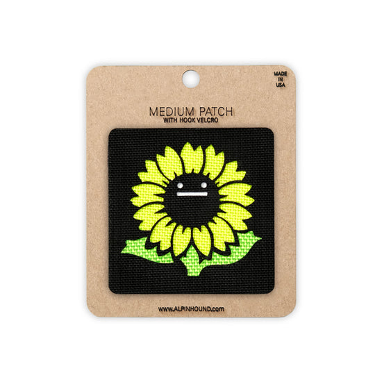 Emotionally Neutral Sunflower Tactical Patch 2X2 Cordura Morale Patch by Alpinhound Supply