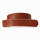 Solid Brown Leather Belt Strap