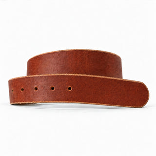 Distressed Brown Leather Belt Strap