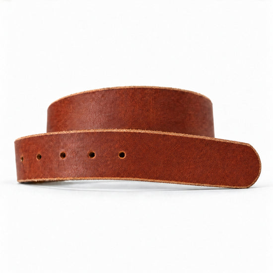 Distressed Brown Leather Belt Strap