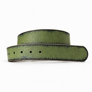 Distressed Camo Leather Belt Strap