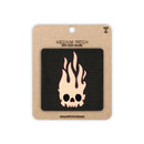 Flaming Skull Reflective Tactical Patch 2X2