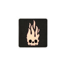 Flaming Skull Reflective Tactical Patch 2X2