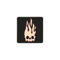 Flaming Skull Reflective Tactical Patch 2X2