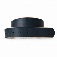 Matte Black Leather Belt Strap