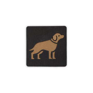 Labrador patch 2x2 black coyote solo shot