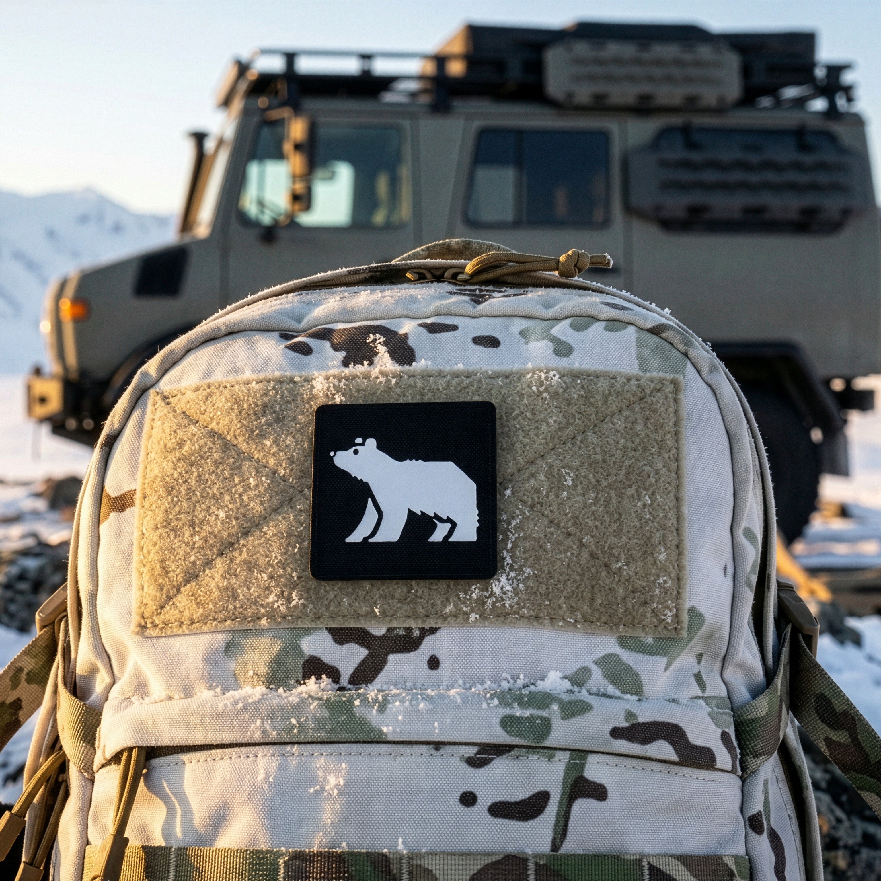 Polar Bear Tactical Patch 2X2 Cordura Morale Patch by Alpinhound Supply