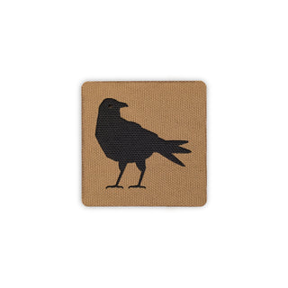 Crow patch 2x2 coyote black solo shot
