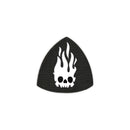 Flaming Skull Shield Tactical Patch 2X2 Cordura Morale Patch by Alpinhound Supply