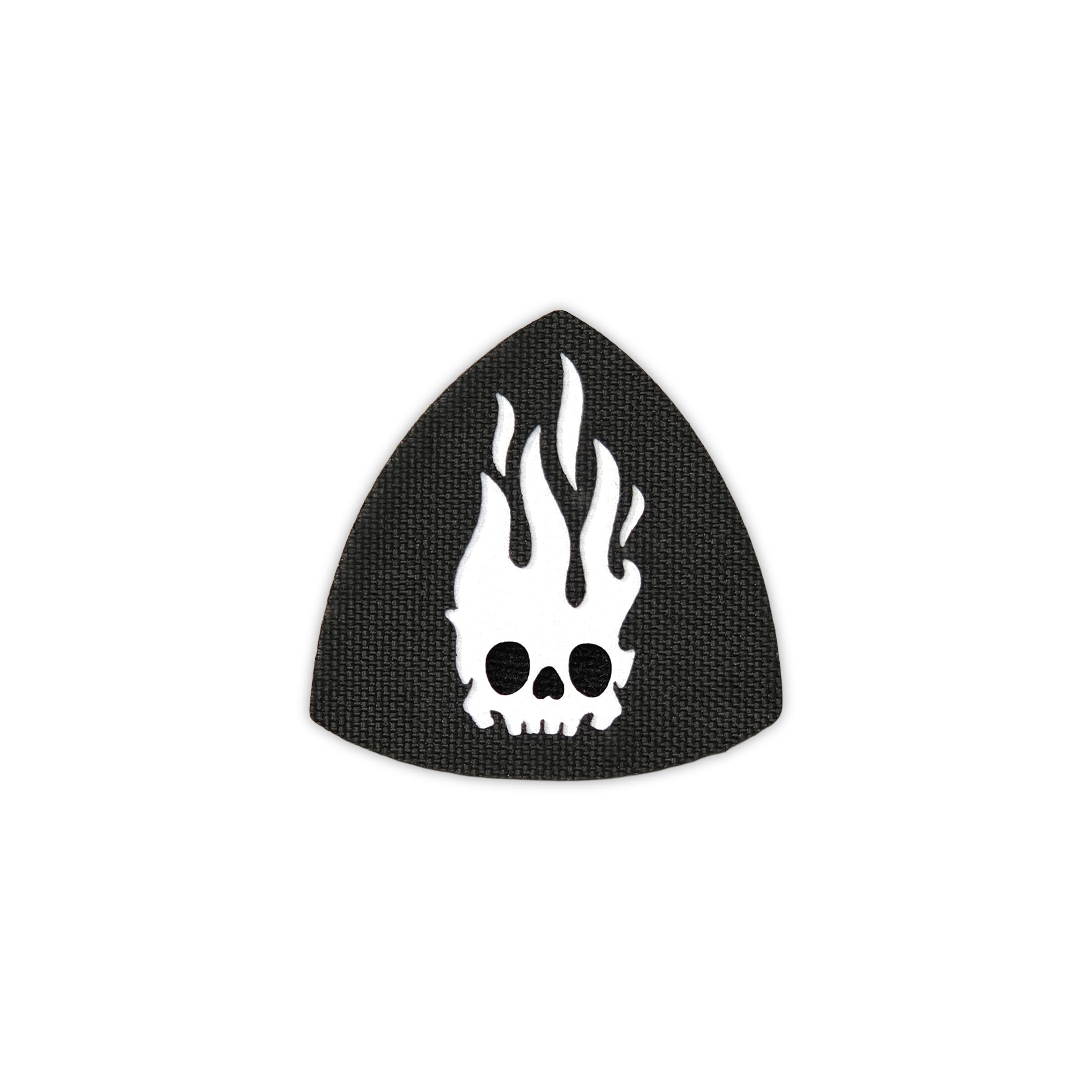 Flaming Skull Shield Tactical Patch 2X2 Cordura Morale Patch by Alpinhound Supply