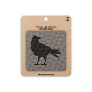 Crow tactical patch 2x2 wolf gray black 500D Cordura morale patch hook velcro