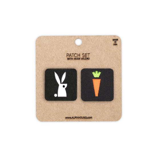 Rabbit & Carrot Tactical Patch Set 1X1 Cordura Morale Patch by Alpinhound Supply