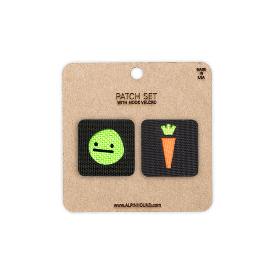 Lil’ Pea & Carrot Tactical Patch Set 1X1 Cordura Morale Patch by Alpinhound Supply