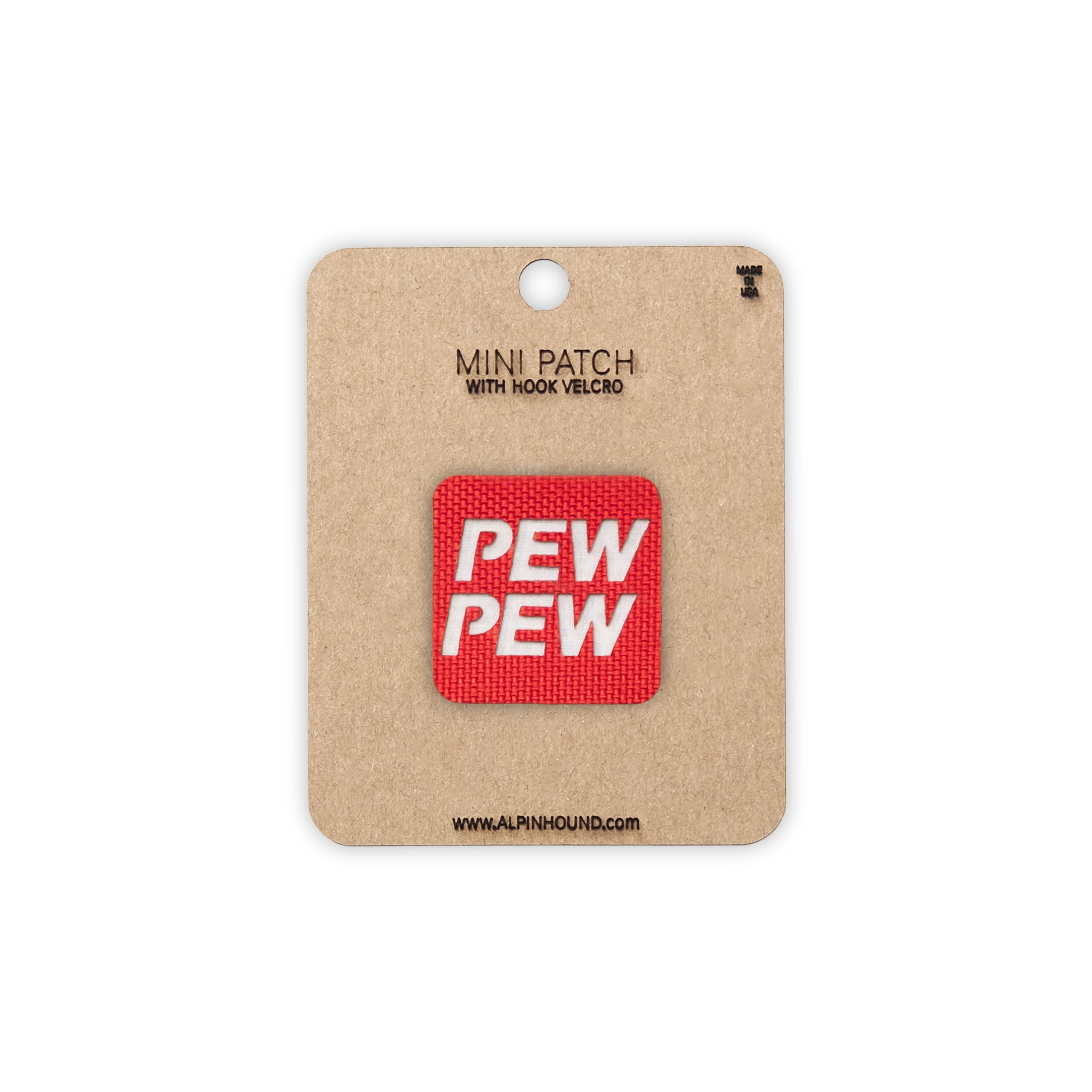 PEW PEW Tactical Patch 1X1 Cordura Morale Patch by Alpinhound Supply