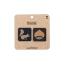 Squirrel and Chestnut Tactical Patch Set 1X1 Cordura Morale Patch by Alpinhound Supply