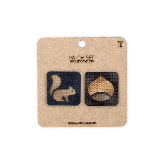 Squirrel and Chestnut Tactical Patch Set 1X1 Cordura Morale Patch by Alpinhound Supply