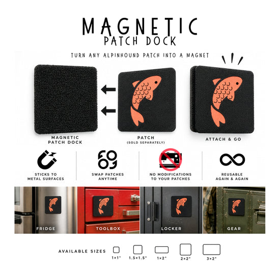 Magnetic Patch Dock | Reusable Hook & Loop Patch Magnet